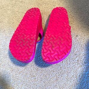 Pink rubber/plastic Birkenstock sandalls